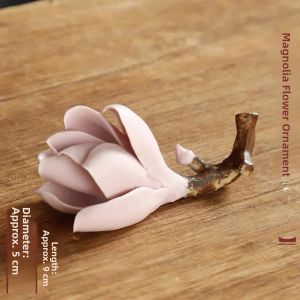 Liu Ping Tang Ceramic Pen Rest Orchid Leaf Design Traditional Chinese Calligraphy Accessories Incense Holder Office Decorations