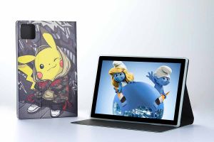 For Android Tablet 5G Galaxy X95 Pro Tab 10.8 Inch PU Leather Anti-Drop Flap Stand Also for Global X95Pro Pro+ 2024 Stylish Cute Cartoon Tablet Case