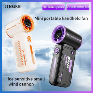 2025 new Xiaomi 100 Speed High-speed Handheld Fan 19000PRM Speed Turbo Small Air Cannon 3600mAh USB Rechargeable Digital Display Portable Fan Outdoor mini Fan Bladeless Fan mini Handheld Fan Suitable for Travel Work Commuting Outdoor Sports