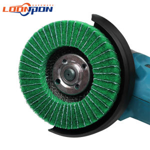 4.5" 115mm Nylon Fiber Flap Polishing Wheel Disc 120 Grit For Angle Grinder For Wood Metal Buffing 1-10Pcs