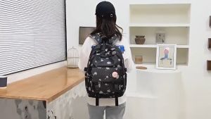 Tas Anak sekolah ransel perempuan motif BERCAK / Tas sekolah anak SD SMP SMA Terbaru