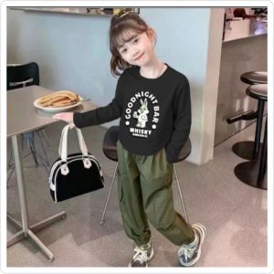 Setelan baju anak stoper Wisky Korean usia 1-12tahun