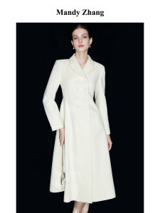 Elegant French Autumn Winter Dress 100% Wool