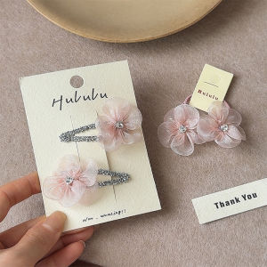 Girls Floral Hair Clips Net Hair Bands Baby Hair Accessories Non-Damaging Hair Ties Headbands Japanese Style Childrens Accessories
