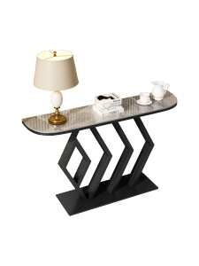 Minimalist Console Tables New Chinese Super Narrow Console Accessible Luxury Stone Plate Entrance Foyer Wall Side Table Semicircle Entrance Cabinet