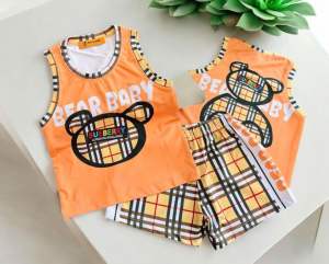 (11-45kg)  Bộ sát nách quần đùi bé gái thun lạnh 3D annskid loại 1 mềm mịn co giãn dễ mặc bao xinh (379)