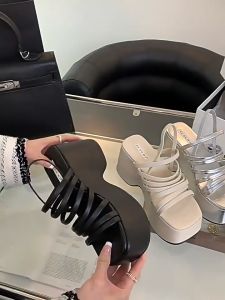Elegant Sandals Women with Heels High Heels for Women European American Fashion Platform Open Toe Sandals Womens 2024 Summer
