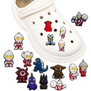 Bandai | Ultraman PVC Shoe Charms Cartoon Ultra Hero Monster Detachable Clog Shoe DIY Decor Accessories