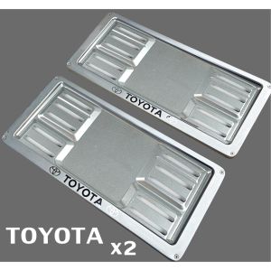 คูปองส่งฟรี 40บาท TOYOTA กรอบป้ายทะเบียน สแตนเลสแท้ กรอบป้ายทะเบียนรถยนต์ แบบสเตนเลส โลโก้ ไม่เป็นสนิมแข็งแรง ใช้นาน ไม่ต่ำกว่า 5ปี กรอบป้าย กรอบทะเบียนรถ กรอบป้ายรถยนต์ ราคาแรกแสดง