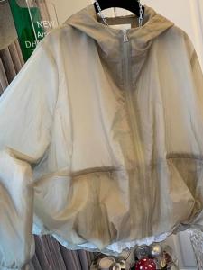 Áo Chống Nắng Ice Silk Cho Nữ 2025 Mới Chống Tia UV Ngắn Có Mũ Trùm Đầu Thiết Kế Độc Đáo Thời Trang Thường Ngày Áo Khoác Ngoài