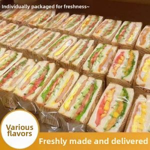 Nutritious Chicken and Ham Purple Rice Cheese Sandwiches Ready-to-eat