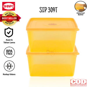 ( BISA COD ) PROMO Shinpo Sorento SIP 309 T/ Kotak Kue Plastik Polos / Kotak Makan / Food Storage / Tempat Kue / Kotak Cemilan-225LITER
