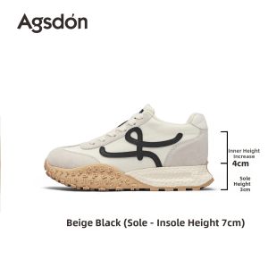 Agsdon | Thick Sole Internal Height-Increasing Womens Casual Shoes