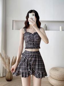 Girls 2025 New Beautiful Hot Spring Swimming Suit Womens Slimming Separate Conservative High-End Meat Covering Skirt Style