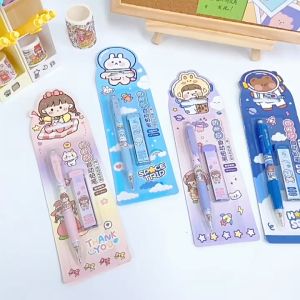 HB Mechanical Pencils Set 0.5mm with Refill Eraser Smooth Writing School Supplies