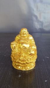 Tượng Phật Di Lặc ngồi tòa sen để thờ cúng hoặc để xe ô tô cao 8cm.