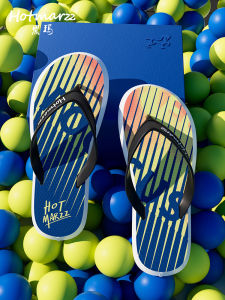 Hotmarzz Mens Sandals Slippers Summer Anti-Slip Wear-Resistant Toe Post Casual Shoes Outdoor Wear PVC Flat Heel PVC Sole