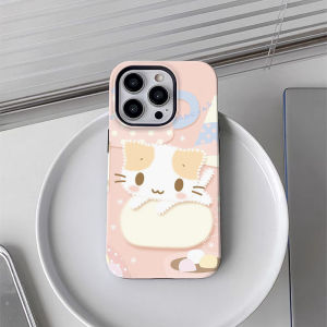 Cotton Candy Cat Cartoon Phone Case for Apple 15Promax New iPhone16 Cute Girl Boy Full Cover Protection Soft Universal Case