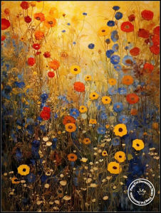 Gustav Klimt Woman and Flowers Artwork Jigsaw Puzzle 1000PCS-50X70CM Stress Relief Puzzle Wall Art Decor Gift