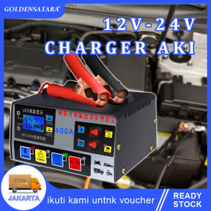Charger Aki 12V 24V Smart Battery Charger 220W Cerdas dan Pengisi Daya Pulsa Perbaikan Baterai Mobil 2-800Ah 600AH LED