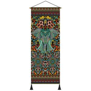Homestay Inn Fabrics Hanging Picture Ethnic Pattern Elephant Decorative Cloth Painting Bedroom Guest Room Wall Mural Hanging Cloth