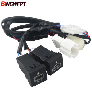 2PCS Car USB Charger PD Quick Charge QC3.0 Phone Charging Adapter Outlet Button For VW Golf 6 Jetta 5 MK6 Scirocco 2006-2012