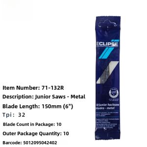 ECLIPSE 6-Inch Fine-Tooth Hand Saw Blade Metal Cutting Mini Woodworking DIY Special Small Hand Saw for Wood And Metal Work