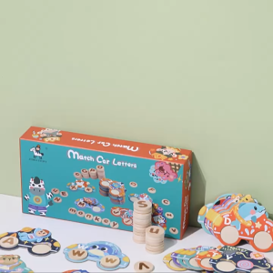 Kids Early Learning Wooden Alphabet Spelling Block Game Toy Sets