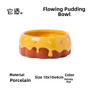 TAFIT | Pet Ceramic Feeding Bowl for Hamsters Rabbits Chinchillas Guinea Pigs and Teddy Bears