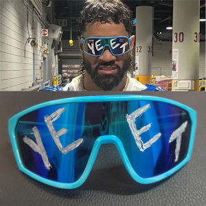 Blue Yeet Sunglasses Jimmy Uso glasses Sports Shades for Main Event Jey Uso Costume children Motorcycle glasses