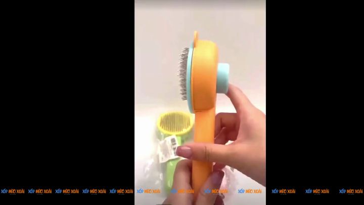 Lược Chải Lông Mèo Có Nút Bấm Gỡ Lông Tiện Lợi Nhỏ Gọn Chăm Sóc Thú Cưng Khỏe Mạnh 20x8,5cm