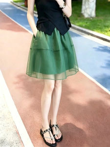 Summer Lightweight Elegant Silk Chiffon Short Skirt
