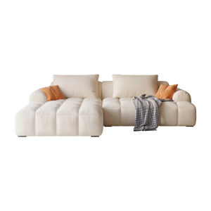 QIXINYU|French Creamy Style Puff Sofa L Shape
