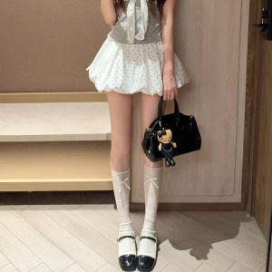 YISOF | Dotted Fluffy A-Line Mini Skirt for Slimming and Petite Look