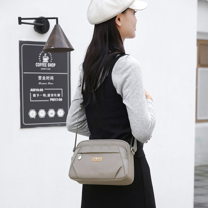 Chibao Nylon Canvas Crossbody 2024 New Small Square Fashion Mom Casual Womens Travel Shoulder Bag