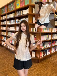 OIOI ESSE | Áo Blouse Lụa Lyocell Acetate Phong Cách Pháp Cổ Điển