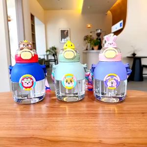 Botol Minum Anak Botol Minum Lucu Karakter Kartun Kapasitas 550ml + Sedotan Dan Tali 277 BPA FREE