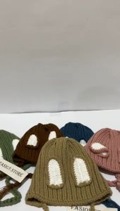 Topi Kupluk Terbaru Bayi Perempuan Bonet Telinga Kelinci Pakai Tali