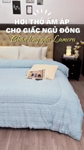 Chăn lông gấu Lasante Double 3 lớp cao cấp sang trọng êm mềm kích thước 2.1x2.4m