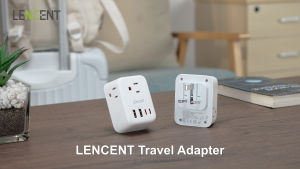 LENCEN US to UK Plug Adapter Foldable Type G Travel Outlet Adapter with 4 USB Charger(2 USB C) Power Adaptor for USA to Ireland Scotland Dubai Hong Kong England British Kenya London