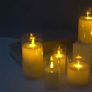 Christmas Candle Led Glass in Candle Flameless Candle Light Tea Lightsr for Wedding Party Decoratain
