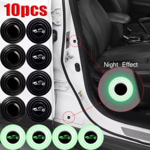 10pcs Anti-collision Silicone Pad Car Door Closing Anti-shock Protection Soundproof Silent Buffer Stickers Gasket Auto Accessories