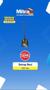 Zehn Sekop Gagang Besi 100-110 Cm Hitam