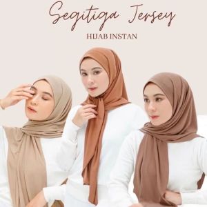 Hijab Instan Segitiga Jersey / Hijab Bergo Instan Jersey P