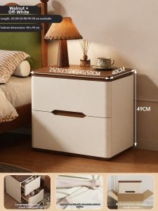 ZHUOHE | Retro Style Small Wooden Bedside Storage Cabinet