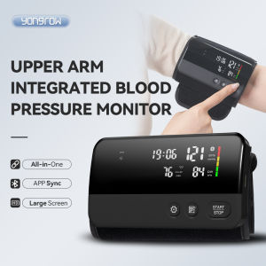 Yongrow Upper Arm Blood Pressure Monitor Heart Rate Digital LED Display Rechargeable Tonometer Portable Large Screen App Link