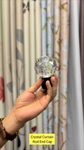 [1PC | Accessories] Borong365 Crystal Curtain Rod End Cap Langsir Aksesori Batang Langsir Penutup Hujung Rod