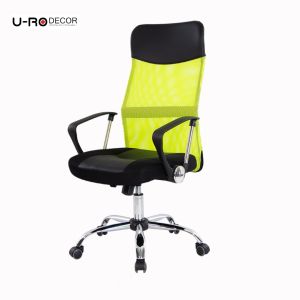 [รับประกัน 1ปี มีสินค้าพร้อมส่ง พนักพิงสูง ผ้าตาข่าย หนัง PVC เกรดพิเศษ เบาะกว้าง นุ่มสบาย เก้าอี้ 109-119 ซม. ล้อ PU มี 3 สี]