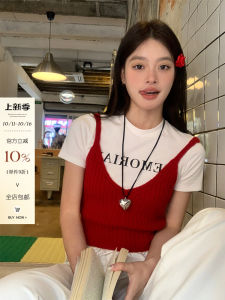 White Cotton Short Sleeve T-Shirt Womens Slim Fit Summer New Style Printed round Neck Top Korean Style Creative Pattern