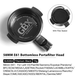 58MM Coffee Bottomless Portafilter Naked Precise Filter Basket for E61 Lelit Flair ECM Espresso Machine Accessories Barista Tool